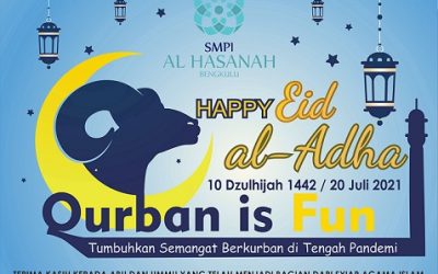 Siswa Kelas 9 SMPI Al Hasanah Kurban 14 Ekor Sapi
